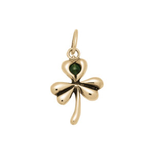 Peapod Shamrock Charm - 14K Gold