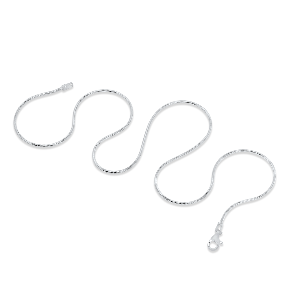West Coast Jewelry Sterling Silver 0.7mm Square Snake Chain Choose from 16, 18, 20, 24 Inches 
