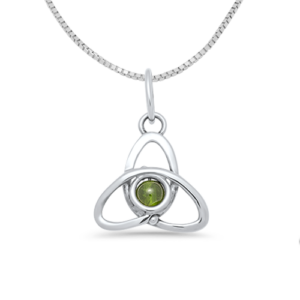 Sterling Silver Celtic Knot Charm on a Sterling Silver Box Chain Necklace