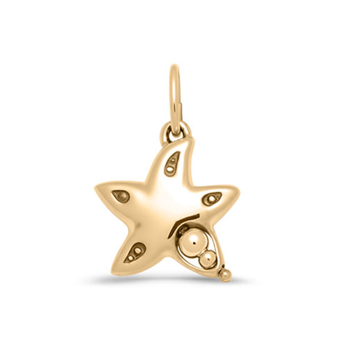 14k Gold Starfish Charm