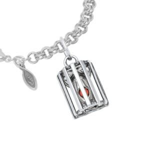 Sterling Silver Lobster Trap Charm on a Sterling Silver Heirloom Charm Bracelet