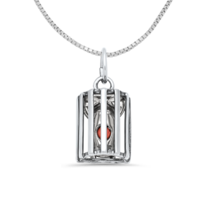 Sterling Silver Lobster Trap Charm on a Sterling Silver Box Chain Necklace