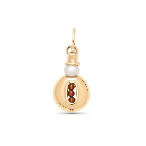 14K Gold Snowman Charm