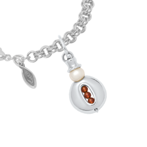 Sterling Silver Snowman Charm on a Sterling Silver Heirloom Charm Bracelet