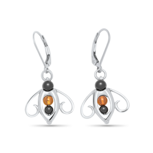 Sterling Silver Bumble Bee Peapod Earrings