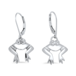 Sterling Silver Frog Earrings