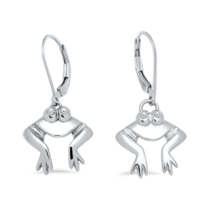 Sterling Silver Frog Earrings