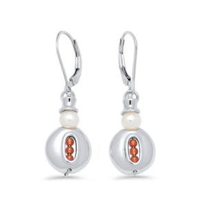 Sterling Silver Snowman Peapod Earrings