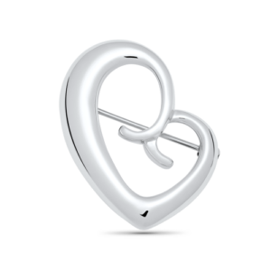 Sterling Silver Mother’s Love Heart Pin