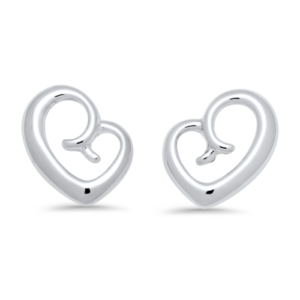 Sterling Silver Mother’s Love Heart Earrings