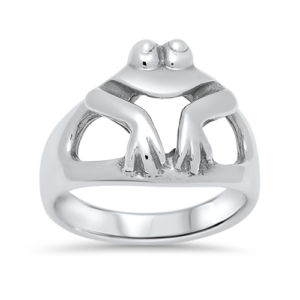 Sterling SIlver Frog Ring by Peapod Jewelry