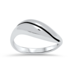 Sterling Silver Split Dome Ring by Peapod Jewelry