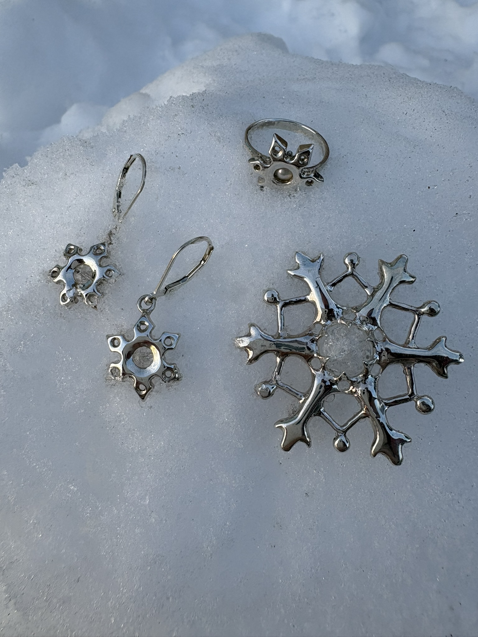Peapod Snowflake Pin/Pendant - Image 4