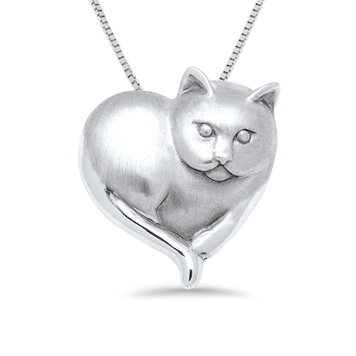 cute cat with pearl Cat necklace animal accessories minimalistic 925 sterling silver pet necklace gift for her funny jewelry