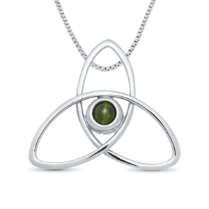 Sterling Silver Medium Celtic Necklace on a Sterling Silver Necklace