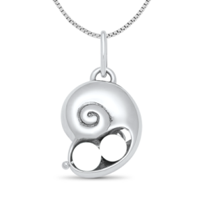 Nautilus Shell Peapod Small Necklace - Sterling Silver