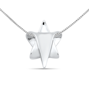 Small Sterling Silver Star of David Necklace on a Sterling Sliver Box Chain Necklace