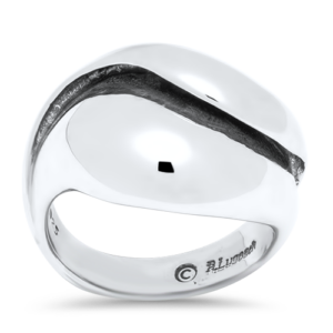 Sterling Silver Almond Dome Ring by Peapod Jewelry