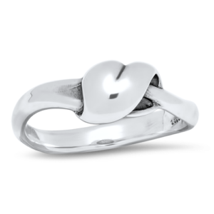Sterling Silver Folded Heart Ring