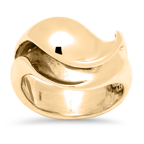 14k Gold Wave Ring by Peapod Jewelry