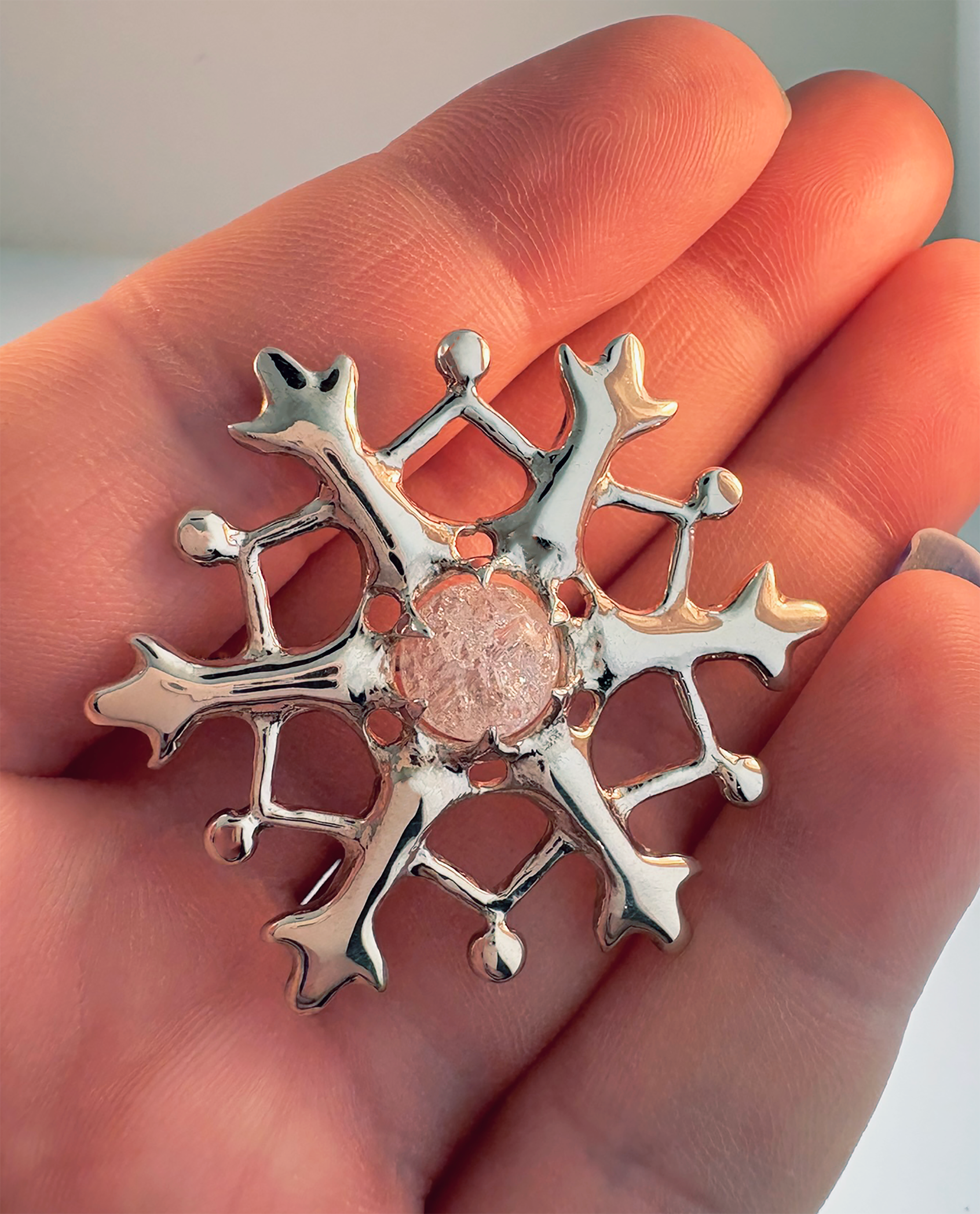 Peapod Snowflake Pin/Pendant - Image 3
