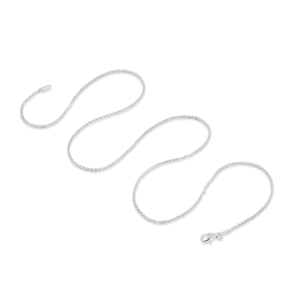 Sterling Silver Light Cable Chain Necklace 1.5mm