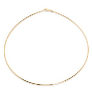 Round Omega 14ky Gold 1.5mm Necklace