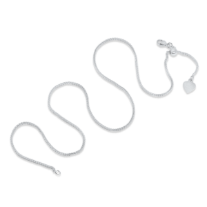 Sterling Silver 1.2mm Adjustable Chain Necklace