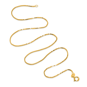 .1mm Gold Plated Box Chain Neckalce
