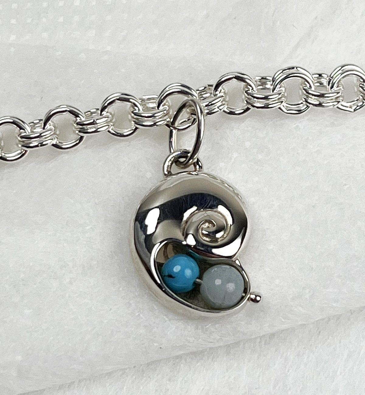 Nautilus Shell Peapod Charm - Image 3