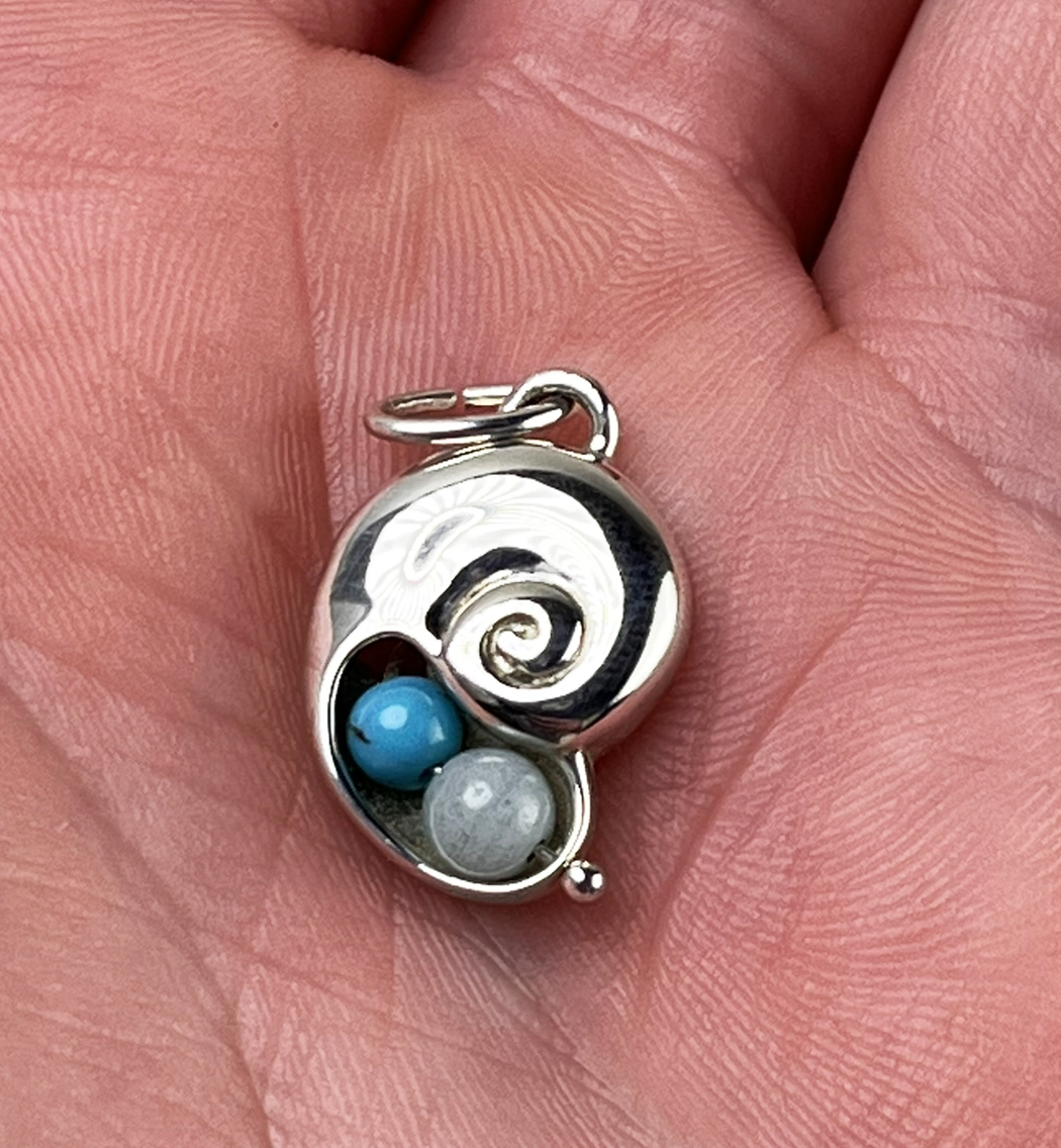 Nautilus Shell Peapod Charm - Image 2