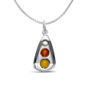 Candy Corn Peapod Necklace