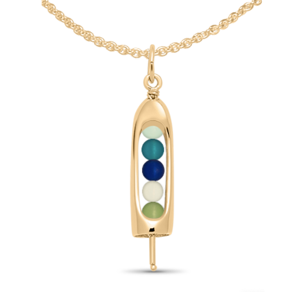 Design your 5 peas in a pod necklace with your birthstones