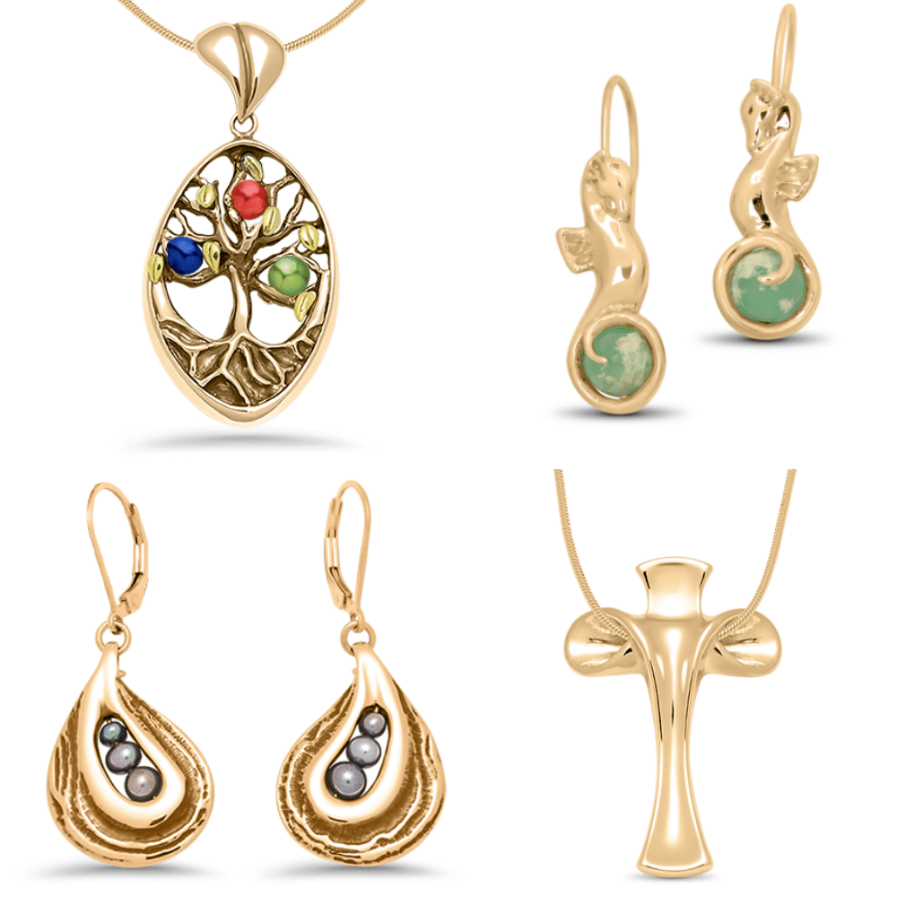 Gold Jewelry Collection by Peapod Jewelry Featuring Design Your Own Jewelry