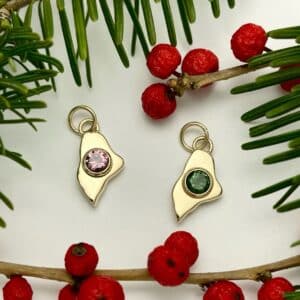 *limited edition* 14ky Gold State of Maine Peapod Charm or Necklace