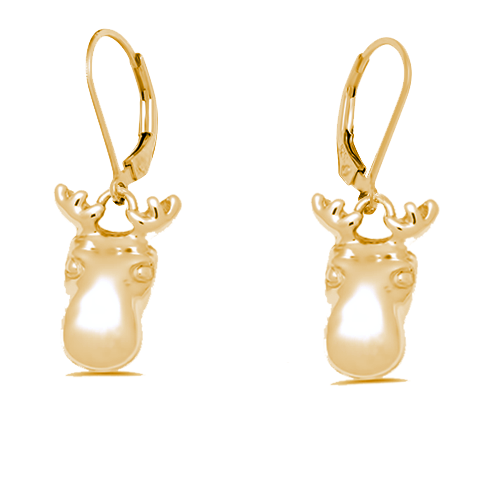 Moose Charm Peapod Earrings - Image 3