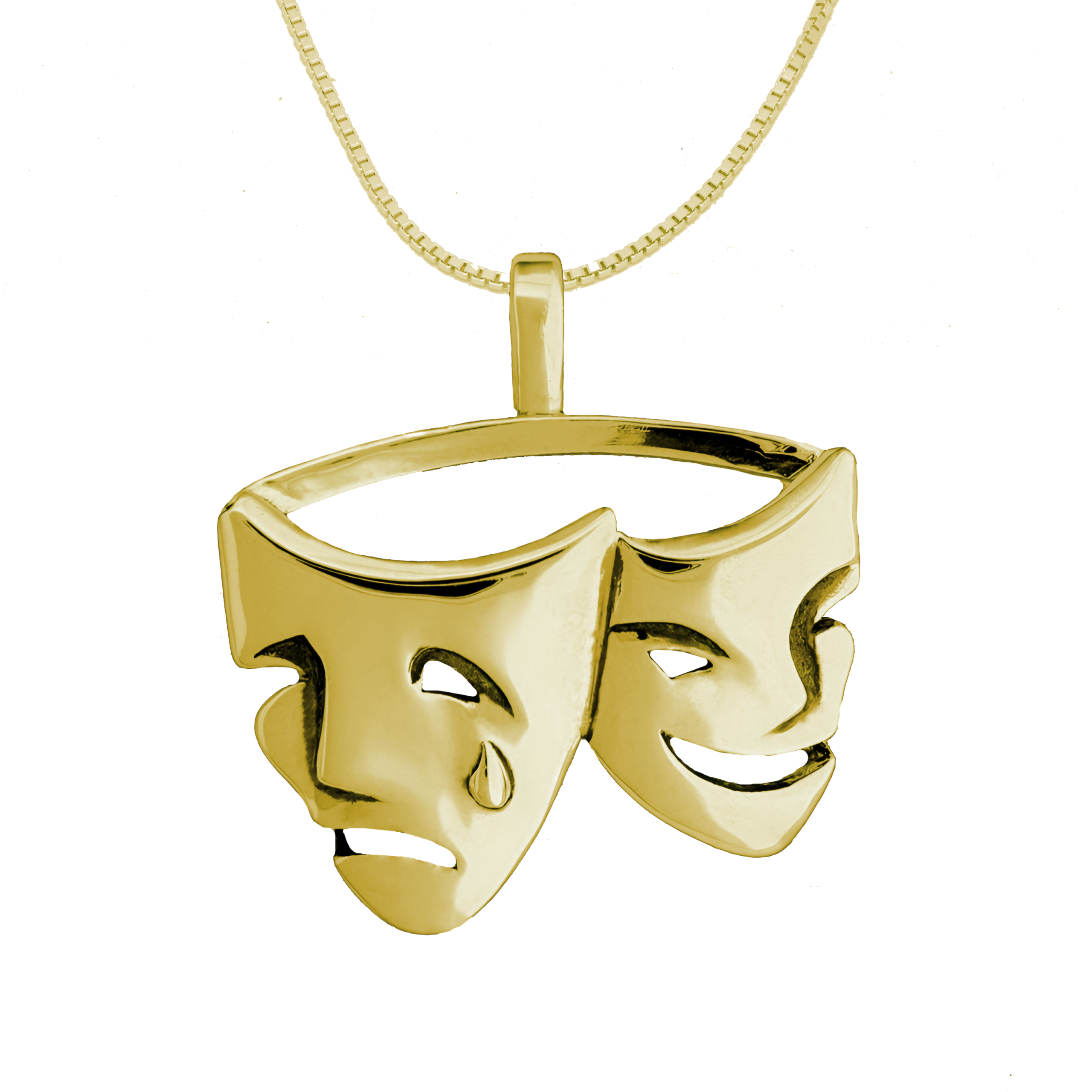 Comedy/Tragedy Mask Pendant - Image 3