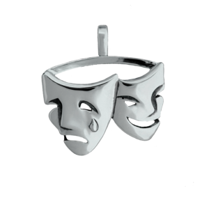 Comedy/Tragedy Mask Pendant