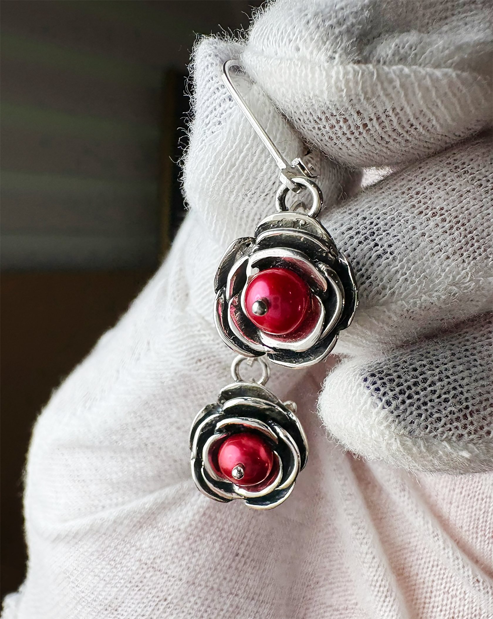 Wild Rose Peapod Earrings - Image 2