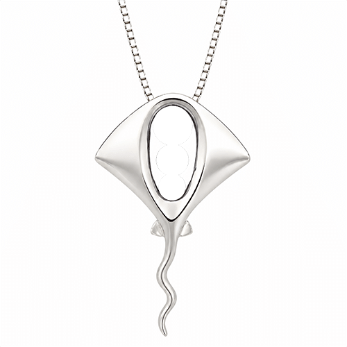 Peapod Stingray Pendant With Birthstones